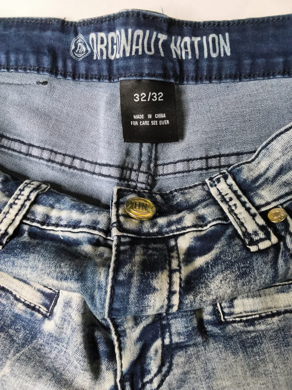 Embellished Light Blue Bootcut Men’s Jeans